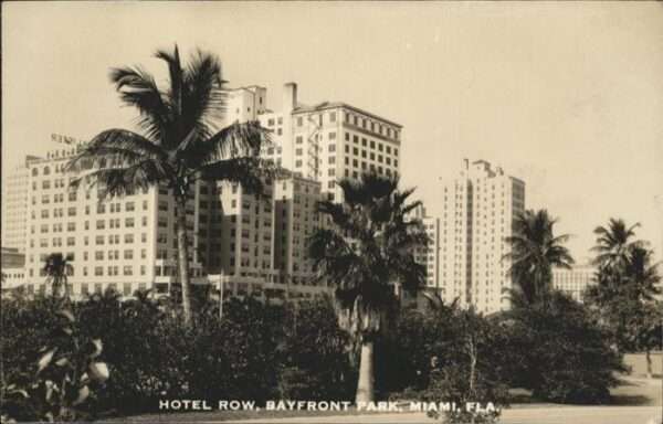 Miami Florida Hotel Row Bayfront Park