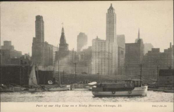 Chicago Heights Sky Line Misty Morning Schiff