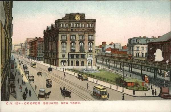 New York City Strassenbahn Kutsche Cooper Square
