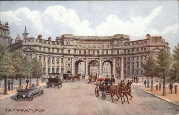 London [Handschriftlich] Admiralty Arch Kutsch