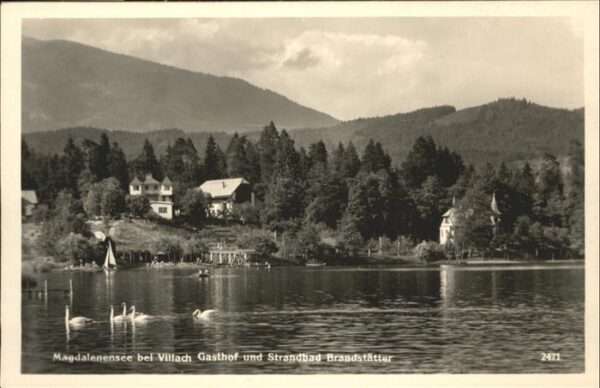 Villach Kaernten Magdalensee Strandbad Brandstätter Schw