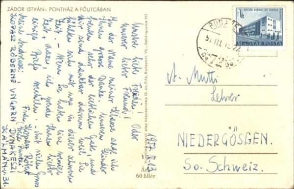 Budapest [Stempelabschlag] Ponthaz Foutcaban – Bild 2