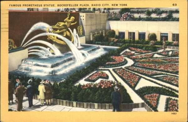 New York City Famous Prometheus Statue Rockefeller Pl
