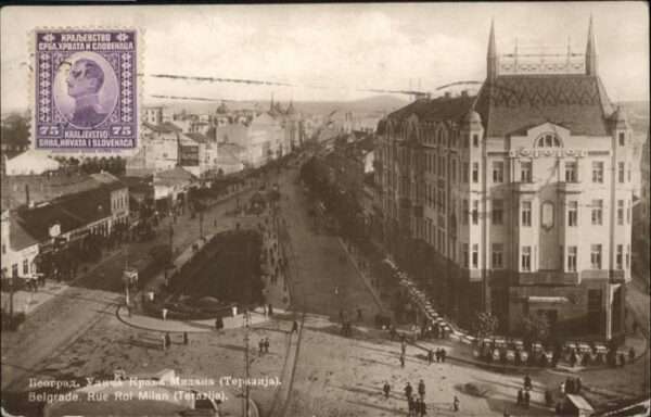 Belgrad Serbien Rue Roi Milan Strassenbahn
