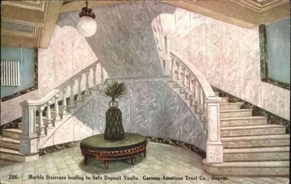Denver City Marble Staircase leading Safe Deposit V