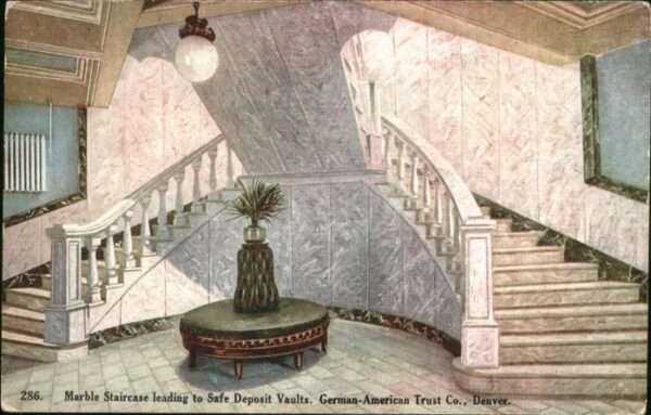 Denver City Marble Staircase leading Safe Deposit V