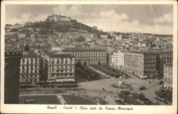 Napoli Neapel Castel S Elmo Piazzo Municipio Strassen