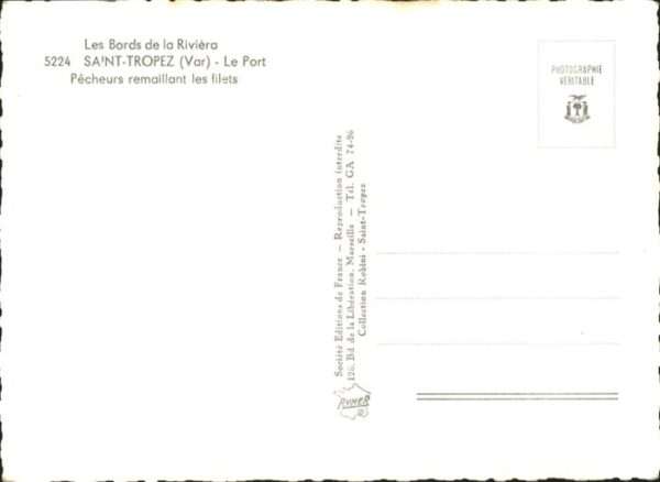 Saint-Tropez Var Port
Pecheurs remaillant les filets – Bild 2