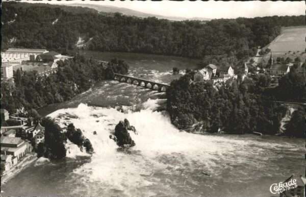 Schaffhausen SH Neuhausen Rheinfall Fliegeraufnahme