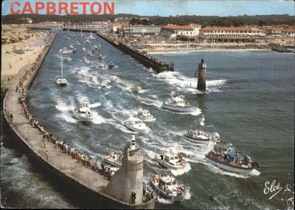 Capbreton Schiff Fliegeraufnahme
