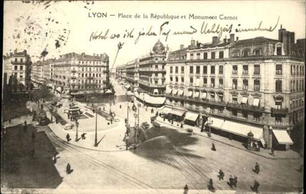 Lyon France Place Republique Monument Carnot Strass