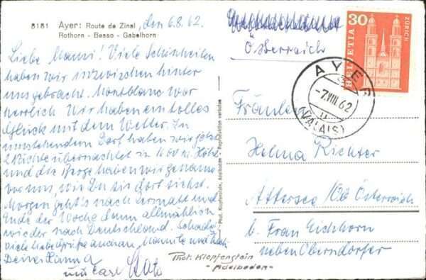 Ayer Sierre Rothorn Basso Gabelhorn – Bild 2