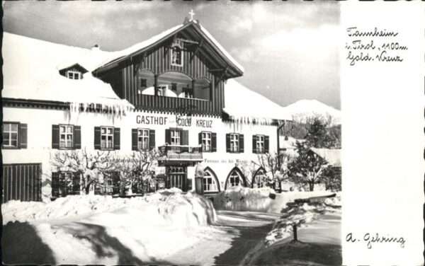 Tannheim Tirol Gasthof Gold. Kreuz