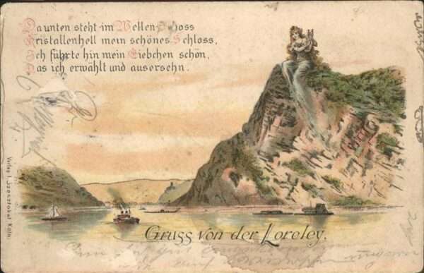 Meerjungfrau Mermaid Felsen Nixe Rhein Gedicht