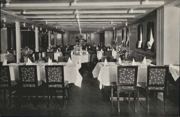Dampfer Oceanliner Deutschland Hamburg Amerika Linie Speis