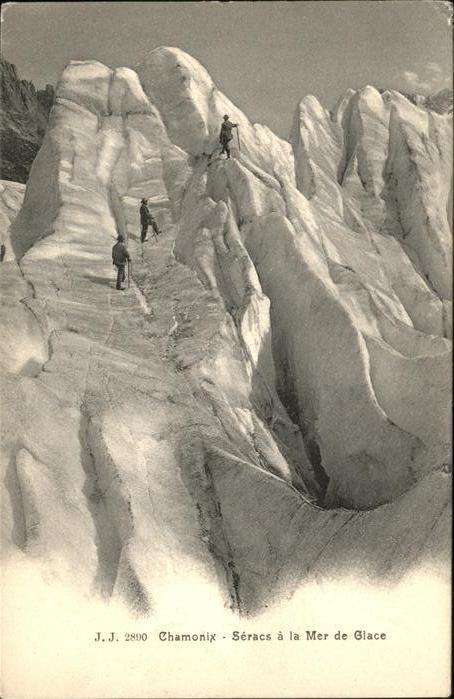 Bergsteigen Klettern Chamonix Seracs a la Mer de Glace