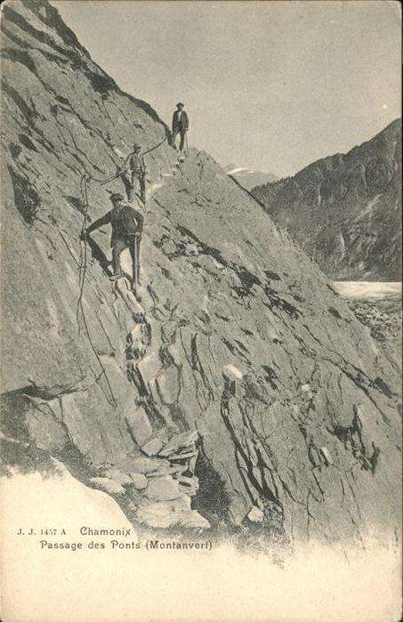 Bergsteigen Klettern Chamonix Passage des Ponts
