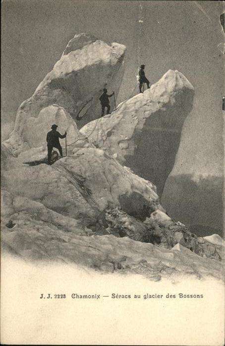 Bergsteigen Klettern Chamonix Seracs au glacier des Bossons