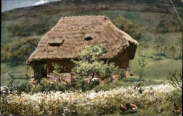 Schwarzwaldhaeuser Mühle Künstler H. Hoffmann