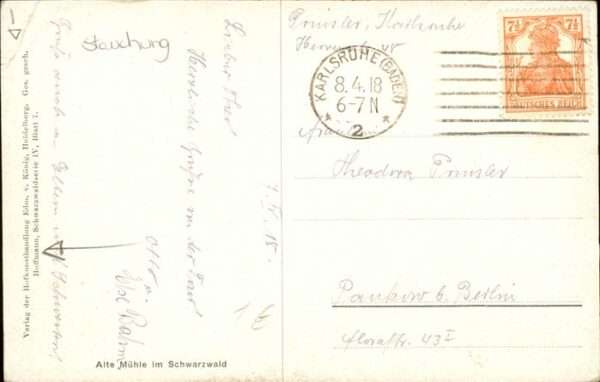 Schwarzwaldhaeuser Mühle Künstler H. Hoffmann – Bild 2