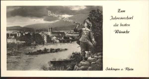 Trompeter Scheffel Neujahr Bad Säckingen Behüt dich Gott!