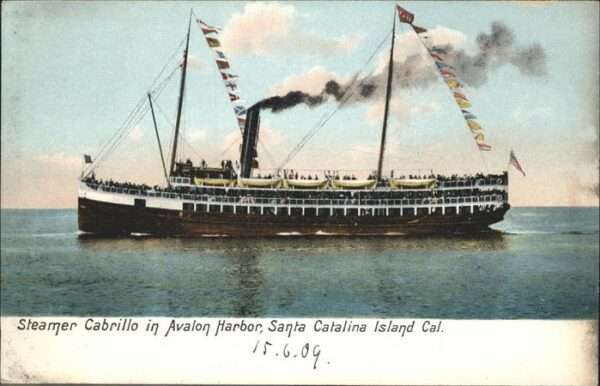 Schiffe Ships Navires Steamer Cabrillo Avalon Harbor Santa Ca
