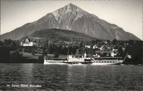 Spiez BE Hotel Belvedere Seitenraddampfer Beatus