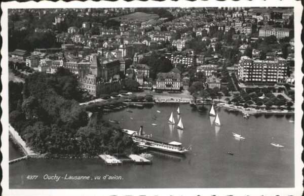 Ouchy Lausanne Fliegeraufnahme