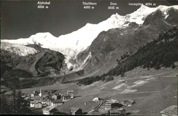 Saas-Fee Alphubel Täschhorn Dom Lenzspitze