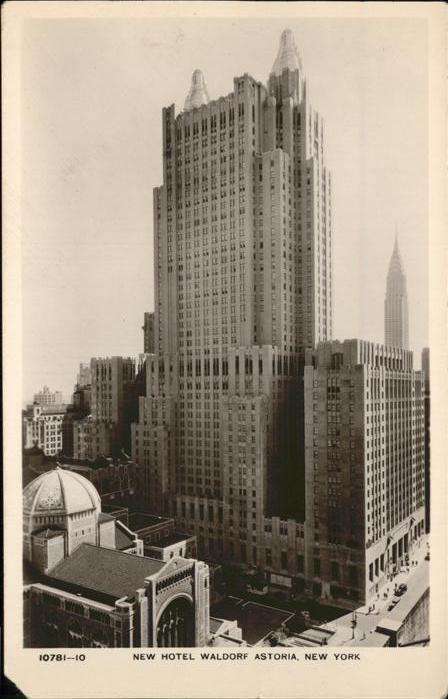New York City New Hotel Waldorf Astroria