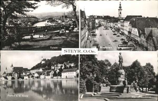 Steyr Enns Oberoesterreich Stadtplatz Werndl Denkmal