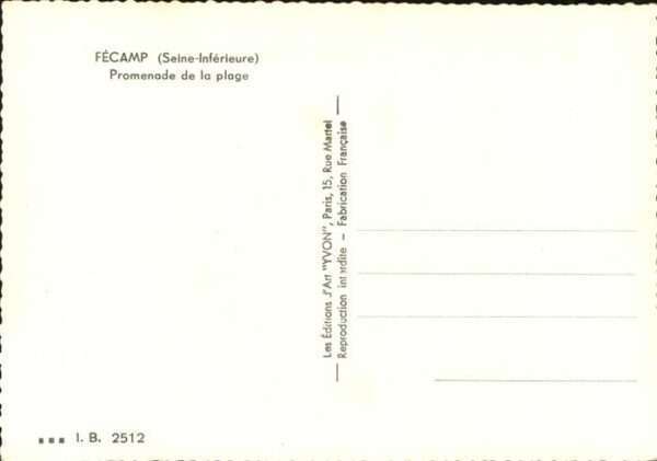Fecamp Seine-Inferieure
Promenade de la plage – Bild 2