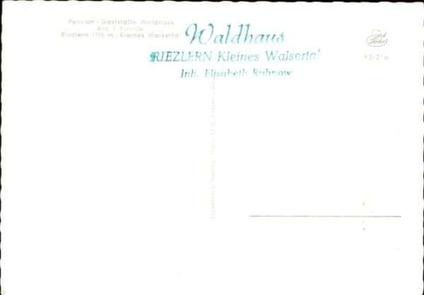 Riezlern Kleinwalsertal Vorarlberg Pension Gaststätte Waldhaus – Bild 2