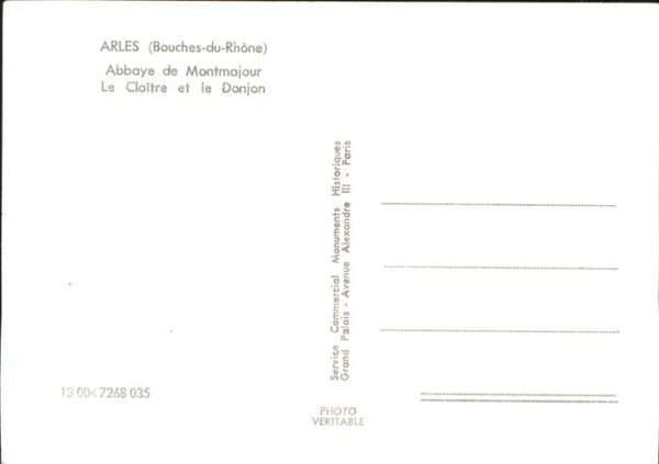 Arles Bouches-du-Rhone Abbaye du Montmajour Le Cloitre le Donj – Bild 2