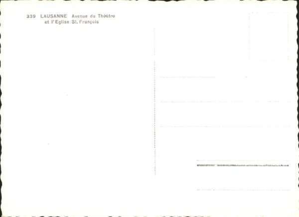 Lausanne VD Avenue du Theatre Eglise St. Francois – Bild 2