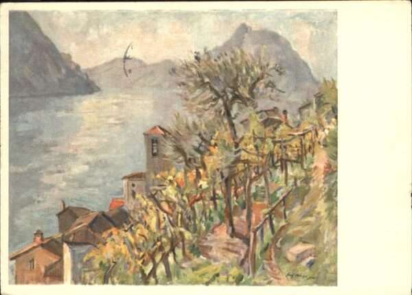 Gandria Lago di Lugano S. Salvatore Künstler Fritz Meijer