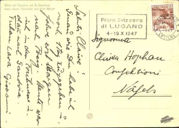 Gandria Lago di Lugano S. Salvatore Künstler Fritz Meijer – Bild 2