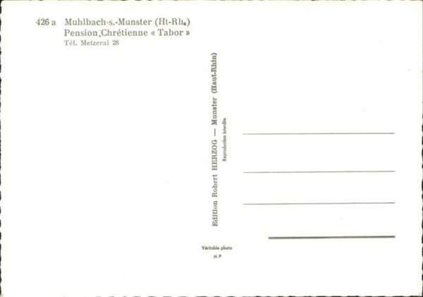 Muhlbach-sur-Munster Pension Chretienne Tabor – Bild 2