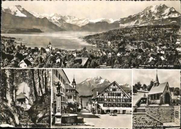 Kuessnacht Hohe Gasse Tellskapelle Dorfplatz Pilat