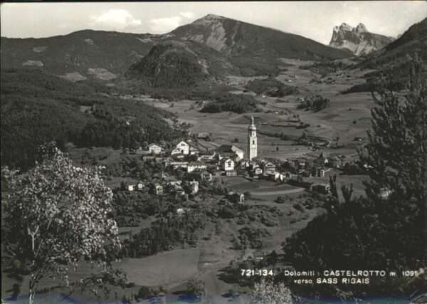 Castelrotto Kastelruth Gesamtansicht Dolomiti Sass Rigais