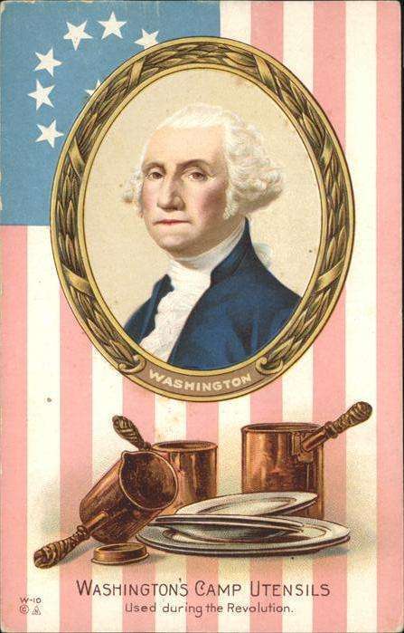 Washington George Camp Utensils Prägedruck