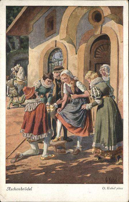 Maerchen Sagen Künstler O. Kubel Aschenbrödel