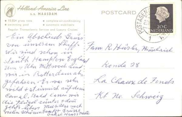 Dampfer Oceanliner Holland-Amerika-Line Maasdam SS – Bild 2