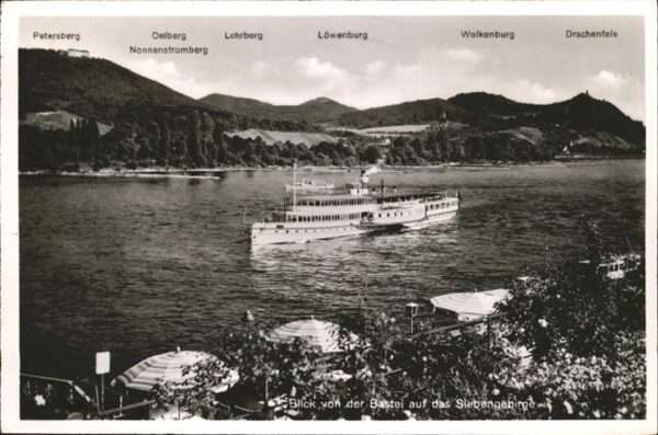 Dampfer Seitenrad Siebengebirge Löwenburg Drachenfels