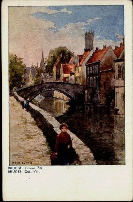 Brugge Bruges Groene Rei Quai Vert Künstler Je