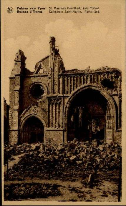 Yper Ypres Ruine Puinen St. Maartens Hoofdke