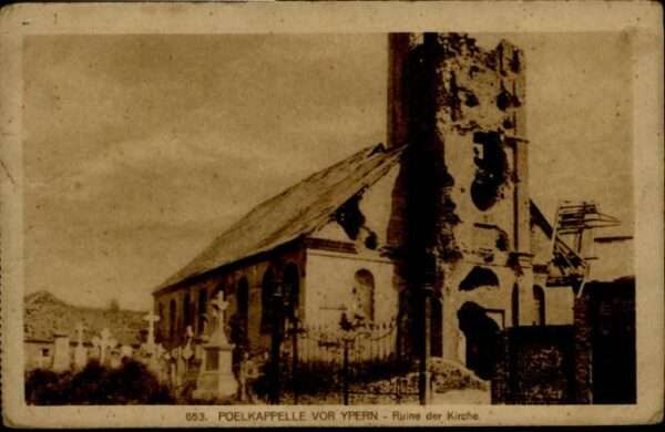 Poelkapelle West-Vlaanderen Poelkapelle Ruine Kirche