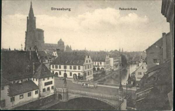Strasbourg Alsace Strassburg  Rabenbrücke Strassenbahn