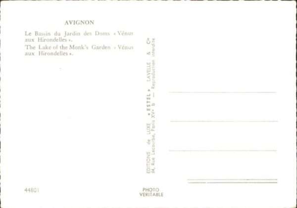 Avignon Vaucluse Avignon Bassin Jardin Doms Venus Hirond – Bild 2