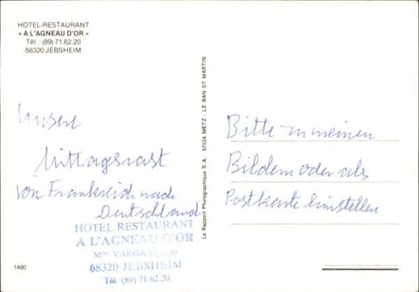 Jebsheim Hotel Restaurant a L'Agneau d_Or – Bild 2